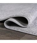 SUPERSOFT Area Rug Haze Solid Low-Pile Light Gray 2 ft. x 10 ft. Runner Rug