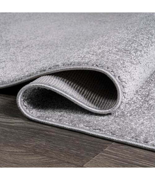 SUPERSOFT Area Rug Haze Solid Low-Pile Light Gray 2 ft. x 10 ft. Runner Rug