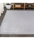 SUPERSOFT Area Rug Haze Solid Low-Pile Light Gray 4 ft. x 6 ft. Area Rug