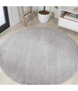 Jonathany Supersoft SEU100K Light Gray Area Rug 6 ft. 2 in. X 6 ft. 2 in. Round