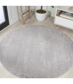 Jonathany Supersoft SEU100K Light Gray Area Rug 5 ft. 3 in. X 5 ft. 3 in. Round