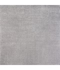 SUPERSOFT Area Rug Haze Solid Low-Pile Light Gray 7' Square Area Rug