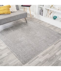 Jonathany Supersoft SEU100K Light Gray Area Rug 5 ft. 3 in. X 5 ft. 3 in. Square