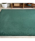 SUPERSOFT Area Rug Haze Solid Low-Pile Emerald 9 ft. x 12 ft. Area Rug