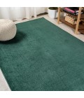 SUPERSOFT Area Rug Haze Solid Low-Pile Emerald 9 ft. x 12 ft. Area Rug