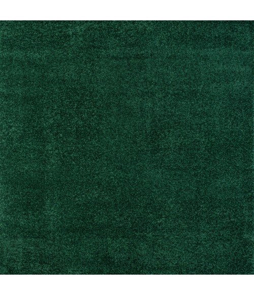 Haze Solid Low-Pile Emerald 9' Square Area Rug