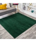 Haze Solid Low-Pile Emerald 9' Square Area Rug