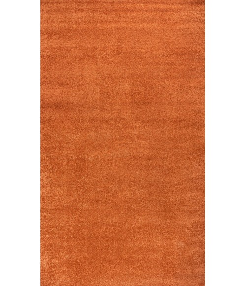 SUPERSOFT Area Rug Haze Solid Low-Pile Orange 5 ft. x 8 ft. Area Rug