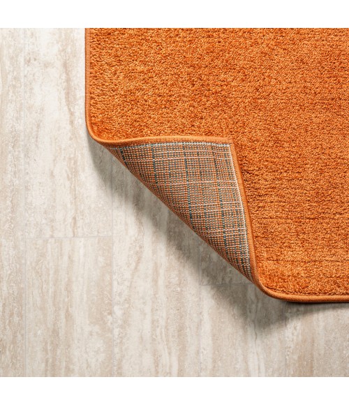 SUPERSOFT Area Rug Haze Solid Low-Pile Orange 5 ft. x 8 ft. Area Rug