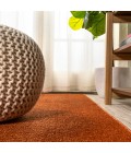 SUPERSOFT Area Rug Haze Solid Low-Pile Orange 6 ft. x 9 ft. Area Rug