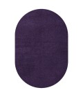 SUPERSOFT Area Rug Haze Solid Low-Pile Purple 5 ft. x 8 ft. Oval Area Rug