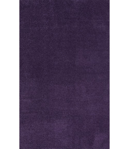 Haze Solid Low-Pile Purple 3 ft. x 5 ft. Area Rug