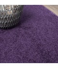 SUPERSOFT Area Rug Haze Solid Low-Pile Purple 5 ft. x 8 ft. Oval Area Rug