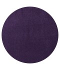 Haze Solid Low-Pile Purple 6' Round Area Rug