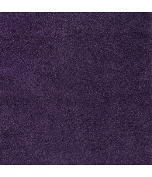 Haze Solid Low-Pile Purple 5' Square Area Rug