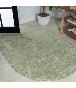 Jonathany Supersoft SEU100O Green Area Rug 6 ft. 2 in. X 9 ft. Oval