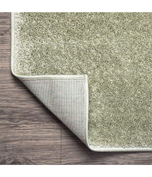 SUPERSOFT Area Rug Haze Solid Low-Pile Green 6' Round Area Rug
