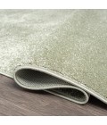 SUPERSOFT Area Rug Haze Solid Low-Pile Green 6' Round Area Rug