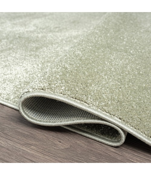 SUPERSOFT Area Rug Haze Solid Low-Pile Green 6' Round Area Rug