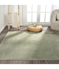 SUPERSOFT Area Rug Haze Solid Low-Pile Green 8 ft. x 10 ft. Area Rug