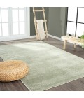 SUPERSOFT Area Rug Haze Solid Low-Pile Green 8 ft. x 10 ft. Area Rug