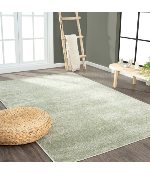 SUPERSOFT Area Rug Haze Solid Low-Pile Green 8 ft. x 10 ft. Area Rug