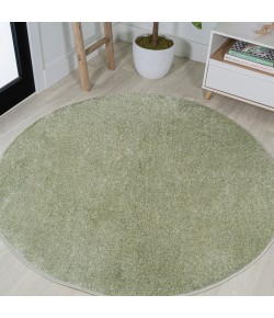 Jonathany Supersoft SEU100O Green Area Rug 5 ft. 3 in. X 5 ft. 3 in. Round