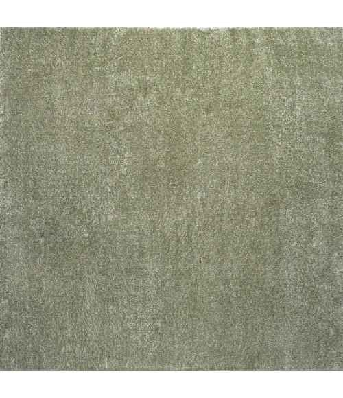 SUPERSOFT Area Rug Haze Solid Low-Pile Green 9' Square Area Rug