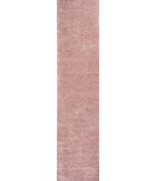 SUPERSOFT Area Rug Haze Solid Low-Pile Pink 2 ft. x 10 ft. Runner Rug