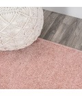 SUPERSOFT Area Rug Haze Solid Low-Pile Pink 8 ft. x 10 ft. Area Rug