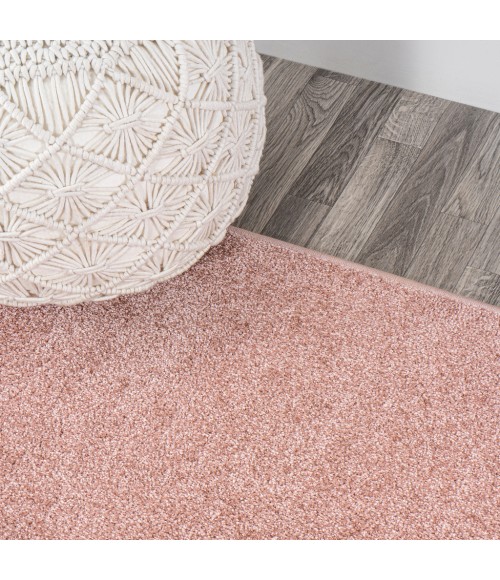 SUPERSOFT Area Rug Haze Solid Low-Pile Pink 8 ft. x 10 ft. Area Rug