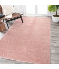 SUPERSOFT Area Rug Haze Solid Low-Pile Pink 8 ft. x 10 ft. Area Rug
