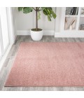 SUPERSOFT Area Rug Haze Solid Low-Pile Pink 8 ft. x 10 ft. Area Rug