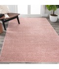 SUPERSOFT Area Rug Haze Solid Low-Pile Pink 8 ft. x 10 ft. Area Rug