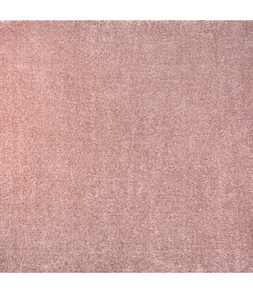 SUPERSOFT Area Rug Haze Solid Low-Pile Pink 7' Square Area Rug