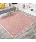 SUPERSOFT Area Rug Haze Solid Low-Pile Pink 7' Square Area Rug