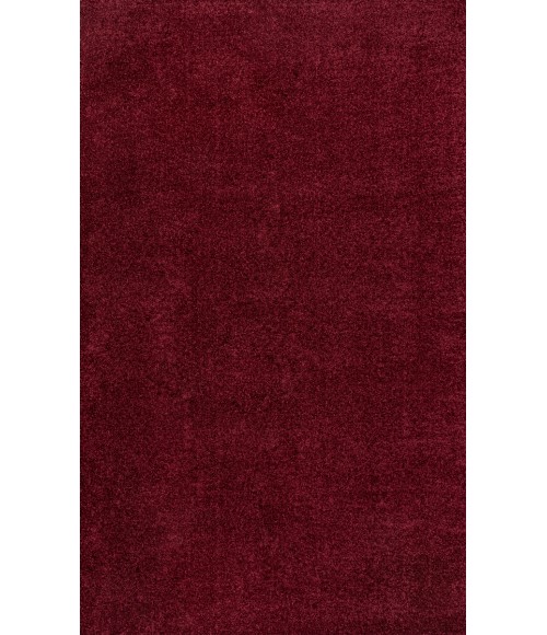 Haze Solid Low-Pile Dark Red 8 ft. x 10 ft. Area Rug