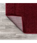 Haze Solid Low-Pile Dark Red 6' Square Area Rug