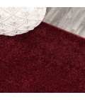 Haze Solid Low-Pile Dark Red 6' Square Area Rug