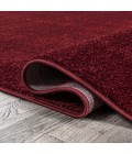 Haze Solid Low-Pile Dark Red 6' Square Area Rug