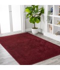 Haze Solid Low-Pile Dark Red 8 ft. x 10 ft. Area Rug