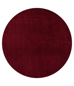 Jonathany Supersoft SEU100Q Dark Red Area Rug 5 ft. 3 in. X 5 ft. 3 in. Round