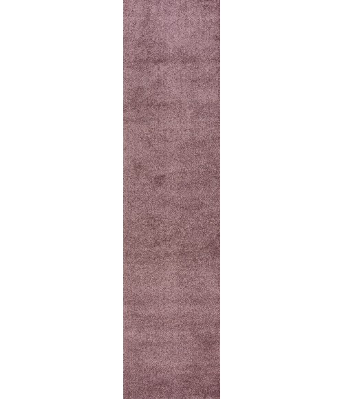 SUPERSOFT Area Rug Haze Solid Low-Pile Light Purple 2 ft. x 10 ft. Runner Rug