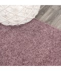 SUPERSOFT Area Rug Haze Solid Low-Pile Light Purple 8' Round Area Rug