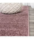 SUPERSOFT Area Rug Haze Solid Low-Pile Light Purple 8' Round Area Rug
