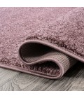 SUPERSOFT Area Rug Haze Solid Low-Pile Light Purple 8' Round Area Rug
