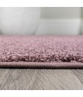 SUPERSOFT Area Rug Haze Solid Low-Pile Light Purple 8' Round Area Rug