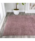 SUPERSOFT Area Rug Haze Solid Low-Pile Light Purple 8 ft. x 10 ft. Area Rug