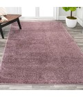 SUPERSOFT Area Rug Haze Solid Low-Pile Light Purple 8 ft. x 10 ft. Area Rug
