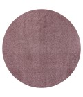 SUPERSOFT Area Rug Haze Solid Low-Pile Light Purple 8' Round Area Rug